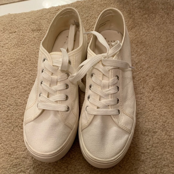 target white platform sneakers